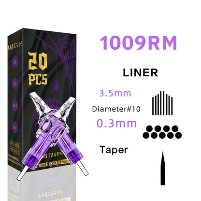 LASTJUDG 20PCS Disposable Tattoo Cartridge Needles – RL RS M1 RM for Permanent Makeup & Tattoo Pen