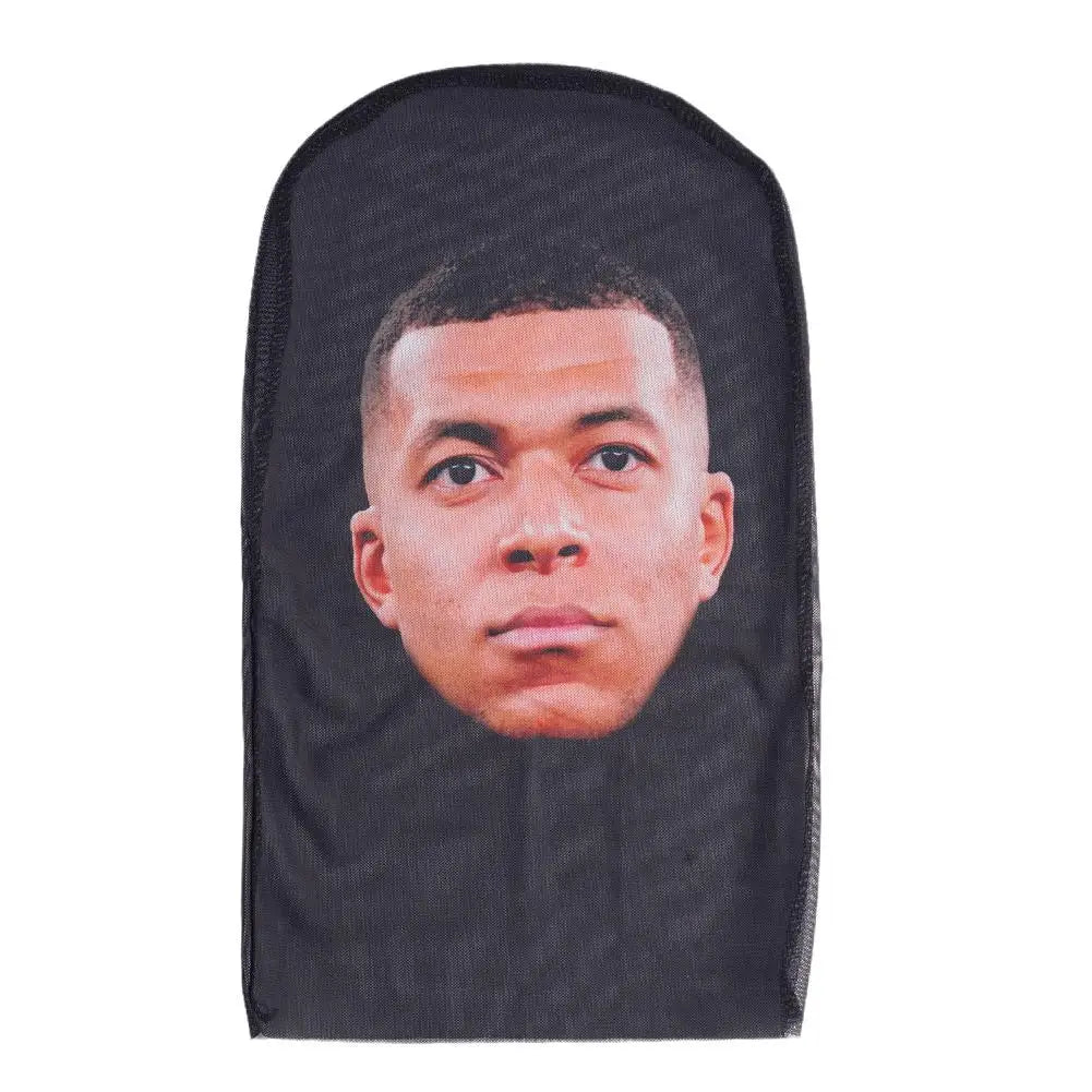 3D Balaclava Mask Hat - Seamless Kanye Face Mask for Pranks, Celebrity Hip Hop Hood Headgear