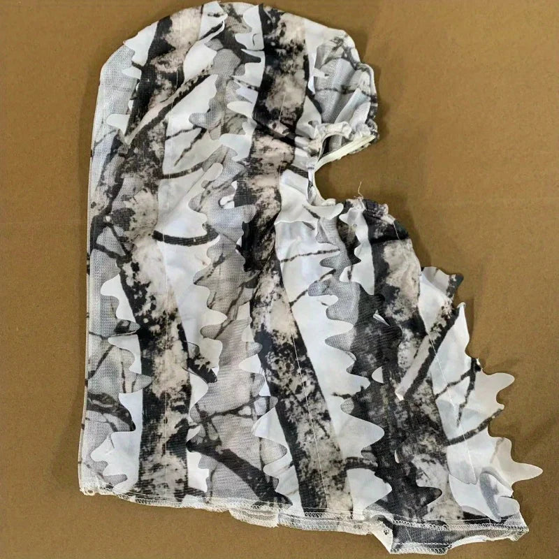 3D Camouflage Leafy Hat - Full Face Hunting Mask Headwear for Turkey Camo, Outdoor Hunting & Tactical Gear