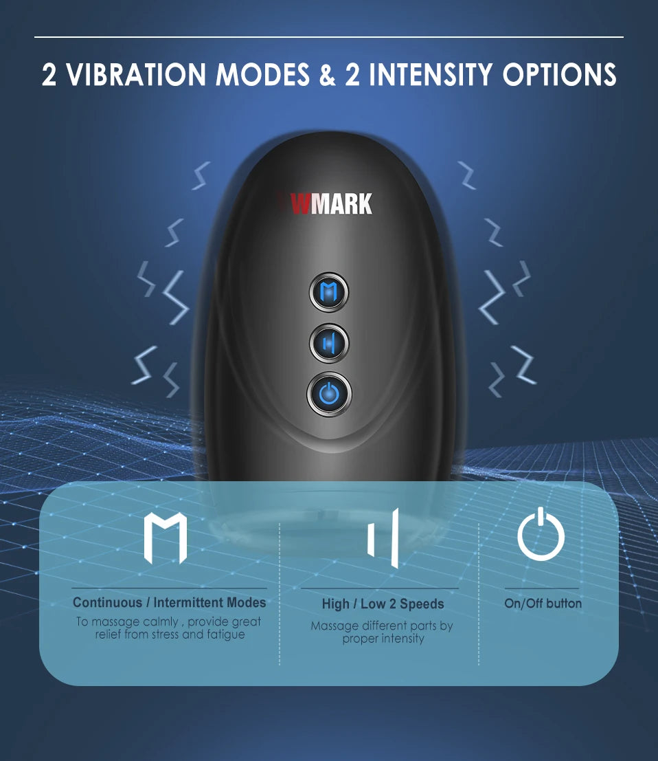 WMARK NG-SM001 Cordless Handheld Massager — 2600mAh Barber Massager for Professional Use