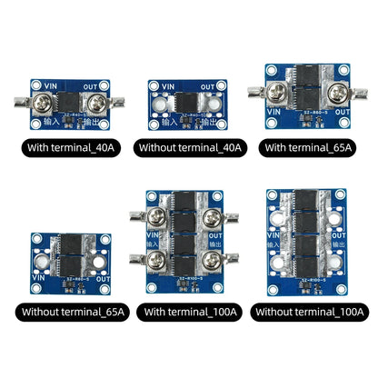 Ideal Diode Module 40A 65A 100A - No-Ground Anti-Reverse Current & Backfeed Protection for Solar and Battery Power Systems