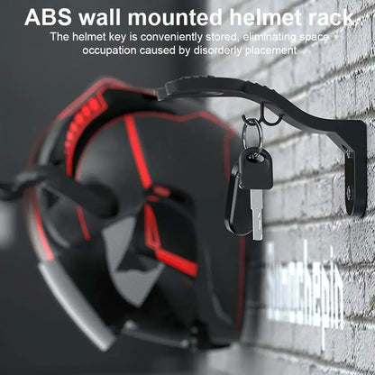 Motorcycle Helmet Holder Wall Mount - Head Gear Hook & Hat Hanger Stand for Helmets, Football & Bicycle Caps