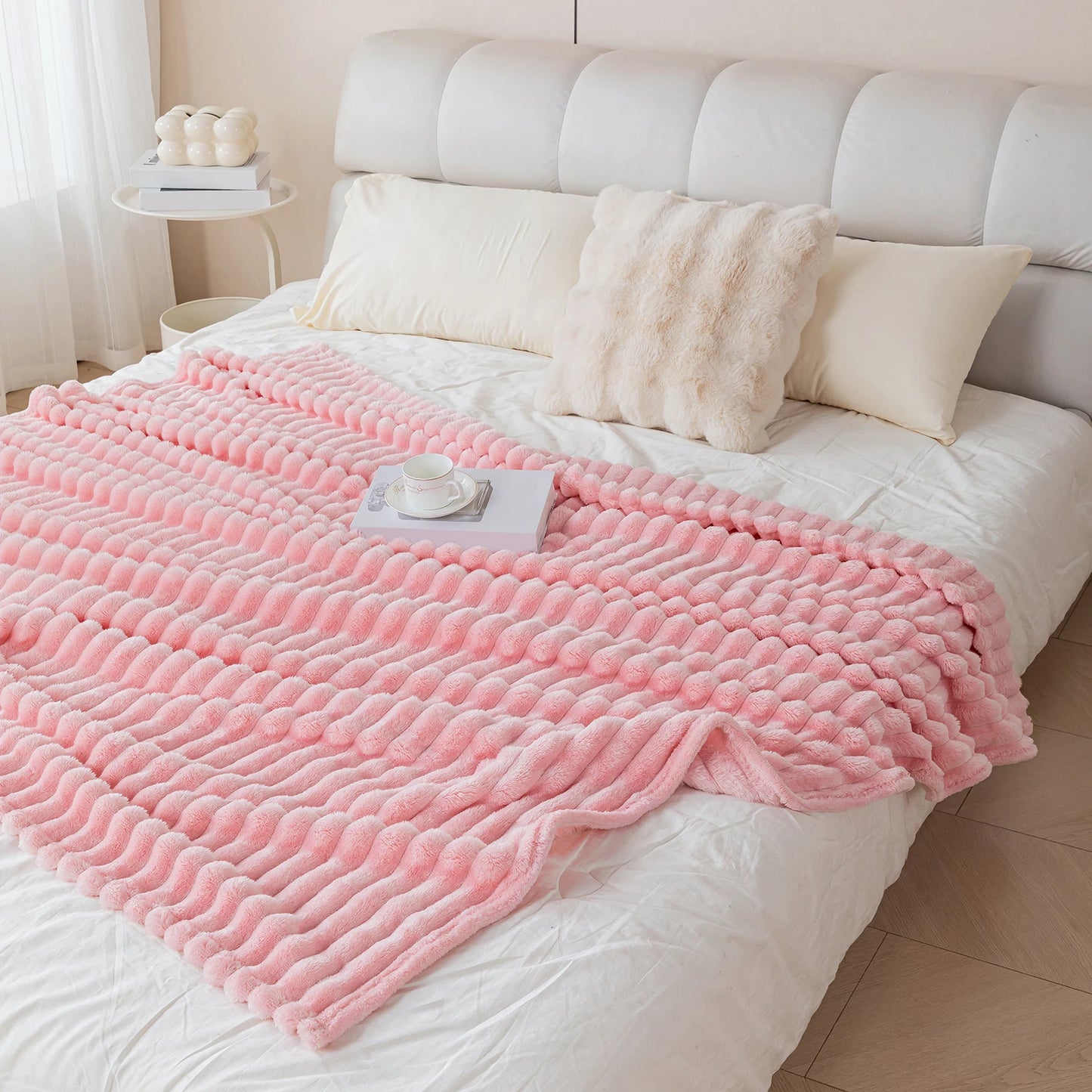 Soft Flannel Throw Blanket – Warm Cozy Nap Blanket, Christmas Gift Idea, Multi-Color Comfortable Home Bedding Cover