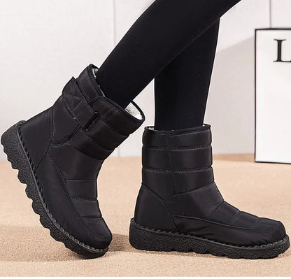 2024 Women's Winter Snow Boots – Waterproof, Warm Fur Ankle Boots in Korean Style