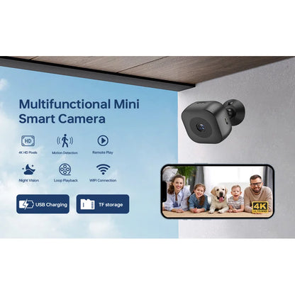 Xiaomi Mini HD 4K WiFi Camera — Wireless Security Monitor for Smart Home, Remote Video Surveillance Camcorder