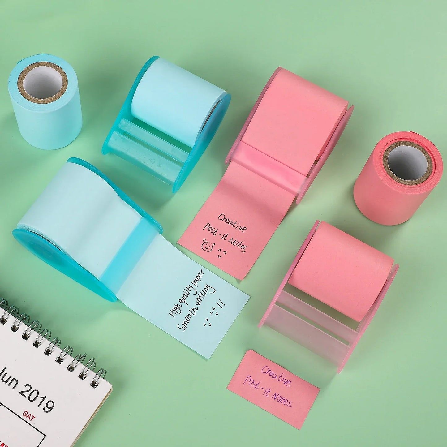 JIANWU Creative Roller Sticky Notes – Reusable Memo Notepad for Office, Diary & Message Writing Stationery Accessories