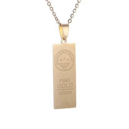 Stainless Steel $100 Bill Pendant Necklace for Men & Women – Fashion Lucky Wealth Jewelry Gift Necklace