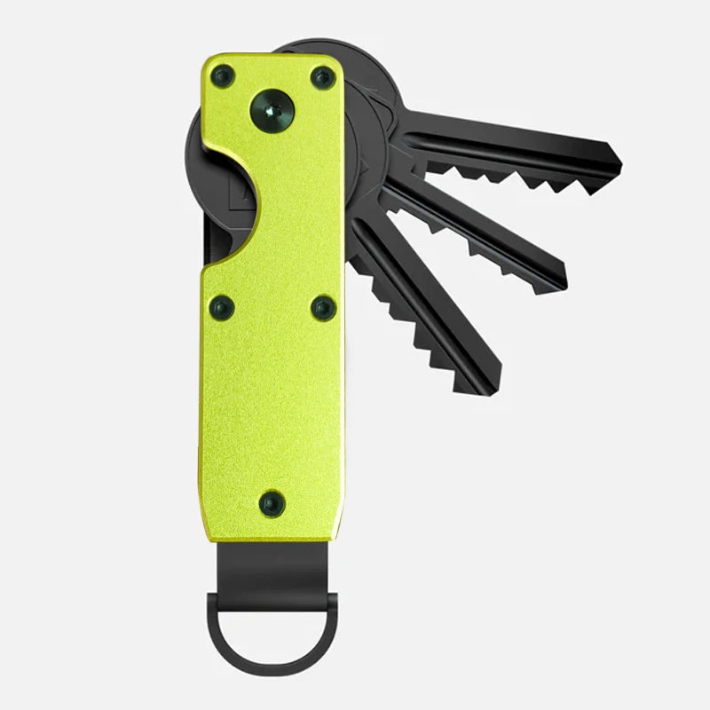 Compact Key Organizer – Minimalist Metal Key Holder for 2-6 Keys, Secure Keychain Case
