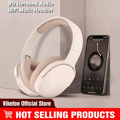 New Wireless Bluetooth Over-Ear Headphones – HiFi Stereo Headset with Mic, TF/AUX Music Player & Sports Earphones