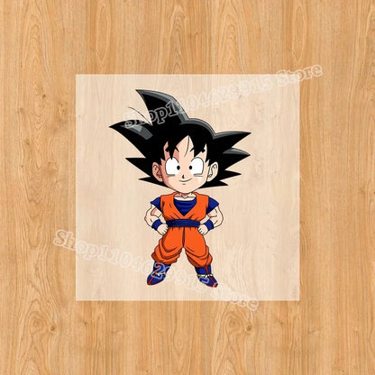 Dragon Ball Goku Heat Transfer Sticker – DIY Anime Iron-On Patch for T-Shirts & Sweatshirts