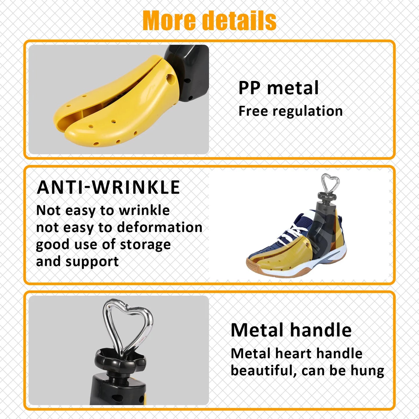 1/2 PCS Universal Adjustable Shoe Stretcher – Boot & Sneaker Widener with Steel Shaft for Men and Women