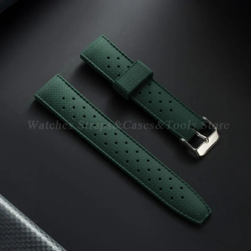 Premium Tropic Silicone Watch Strap – 20mm & 22mm Quick Release Waterproof Rubber Bracelet for Seiko, Oris & Omega