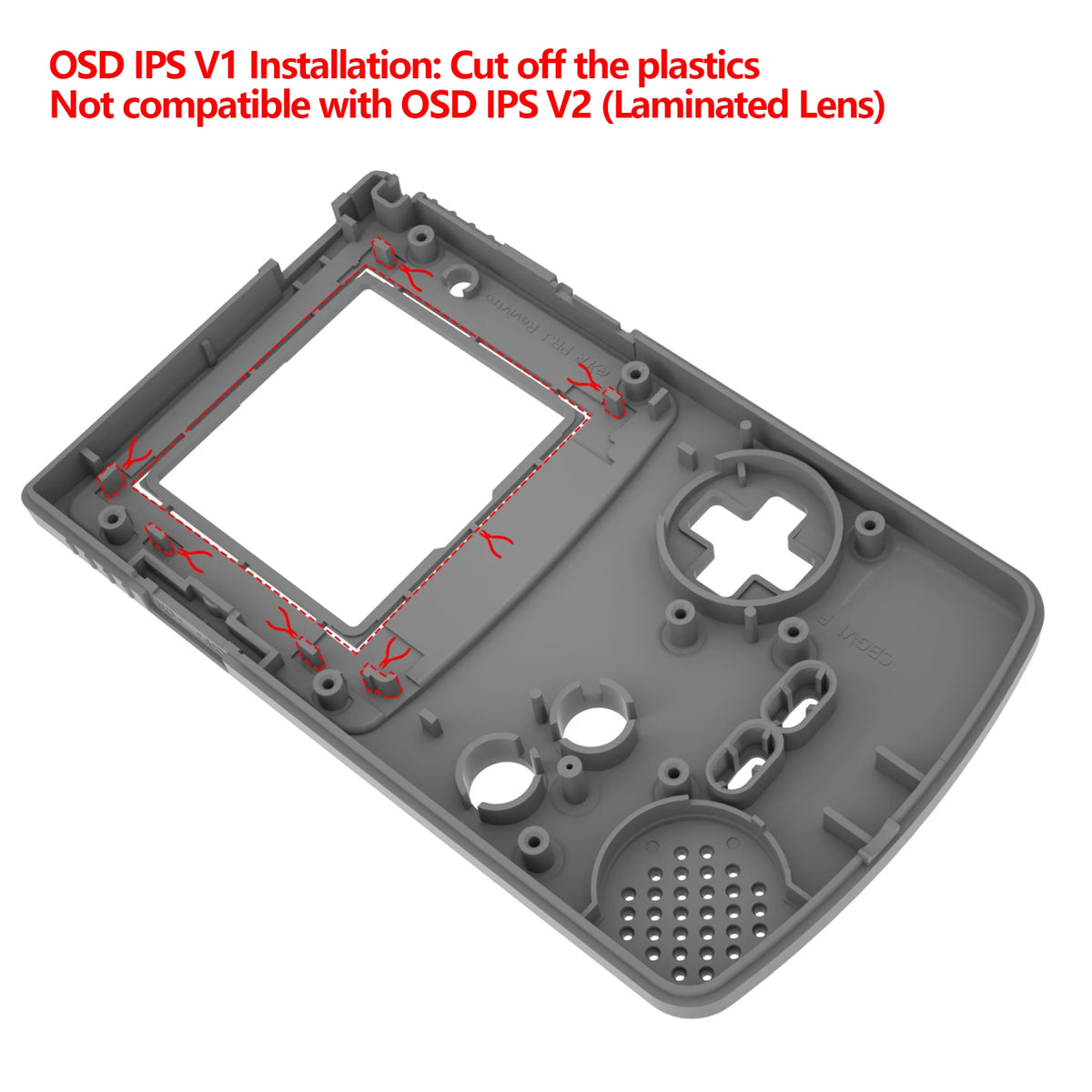 eXtremeRate Game Boy Color GBC Replacement Shell - IPS-Ready Full Housing with Buttons, NES & Gray Styles