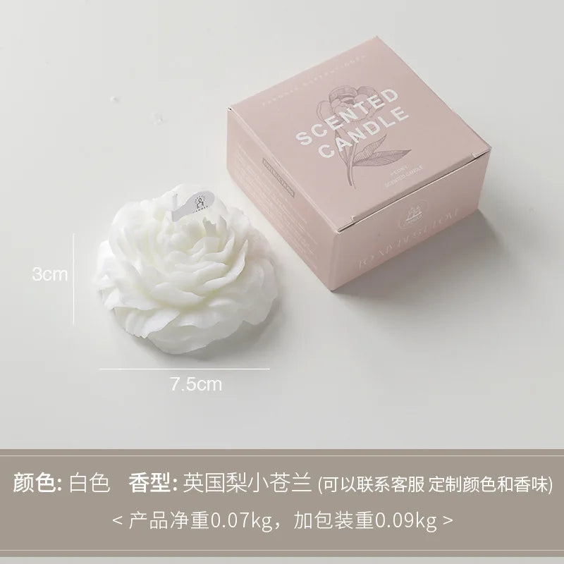 Peony Flower Scented Candle - Perfect Gift Decoration for Mother's Day & Birthdays