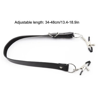 Black Leather BDSM Body Harness - Adjustable Adult Bondage Restraint & Fetish Accessory Set