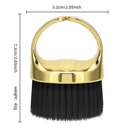 Ring Neck Hair Duster Brush - Soft Barber Hair Cutting Cleaning Brush for Removing Loose Hair & Salon Use