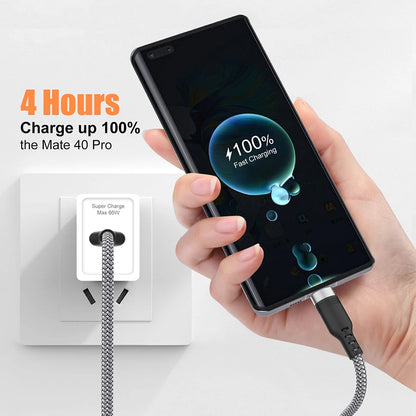 USB Type-C Cable 5A Super Fast Charge - 3m, 5m, and 8m Extension Cables for Huawei, Samsung, Xiaomi, Oppo, OnePlus, and Universal Use