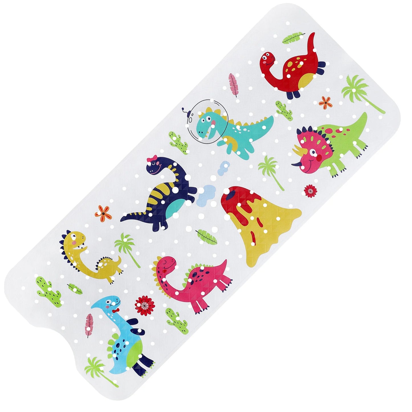 40x100cm Cartoon Sea World Anti-Skid Bath Mat – Soft Non-Slip Shower Mat with Suction Cups for Kids & Elderly
