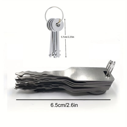Stainless Steel Car Unlock & Repair Tool Set – Double-Sided Auto Key Replacement Accessories Kit