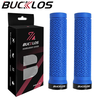 BUCKLOS Lock-On Bicycle Handlebar Grips — Anti-Slip Waterproof MTB Damping Cuffs for Mountain Bikes
