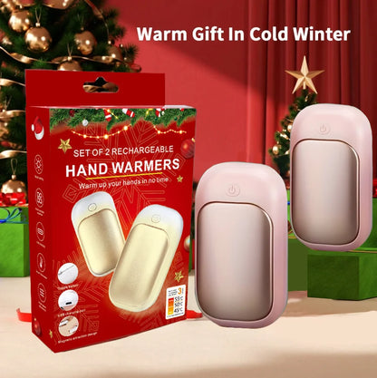 Magnetic Rechargeable Hand Warmers 2-Pack - Portable Handheld Pocket Heaters for Winter & Outdoor Use