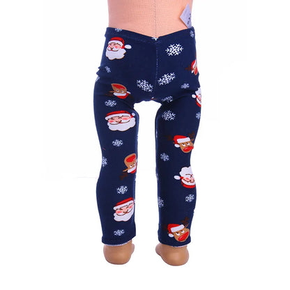Pop Doll Christmas Outfit — Dress, Top & Pants Set for 18-Inch American and 43CM Reborn Baby Dolls, Our Generation Girl’s Toy Accessories