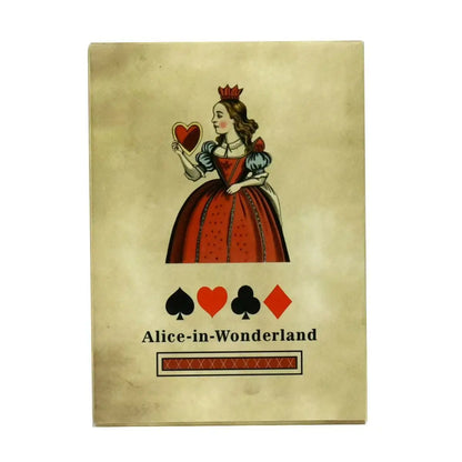 Alice in Wonderland Playing Cards – 54-Piece Full Deck (9×6.5cm) for Poker, Crafts & Scrapbooking