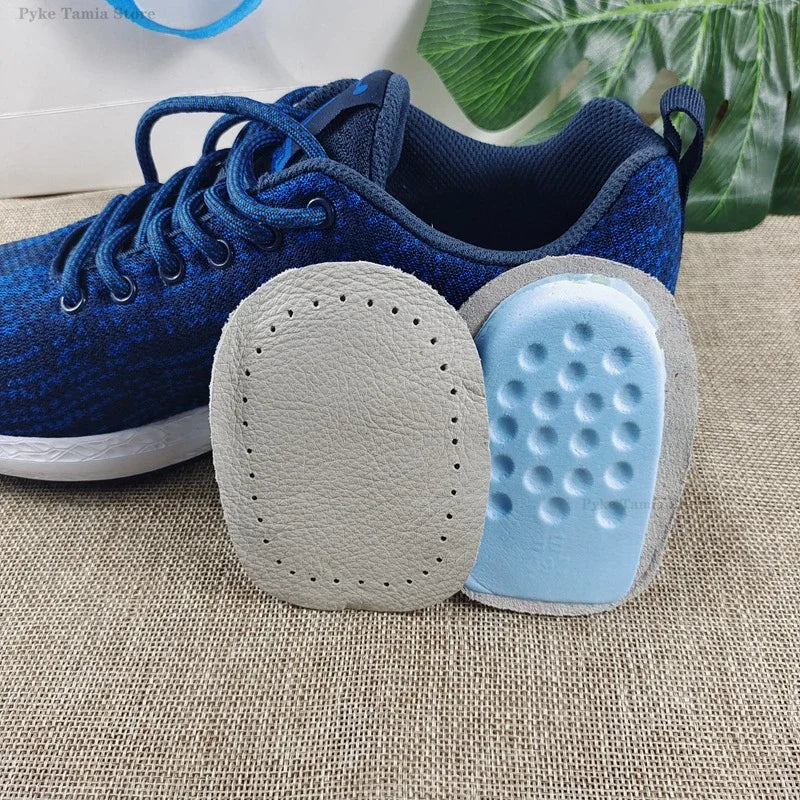Heel Insoles with Arch Support - Thickened Latex Leather Shoe Inserts for Comfort & Height