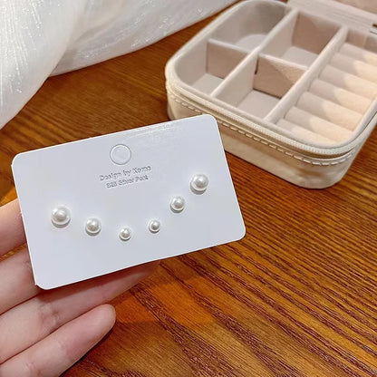 New S925 Silver Needle Stud Earrings Set – Simple & Cute Mini Earrings for Women & Girls, Exquisite Jewelry Gift