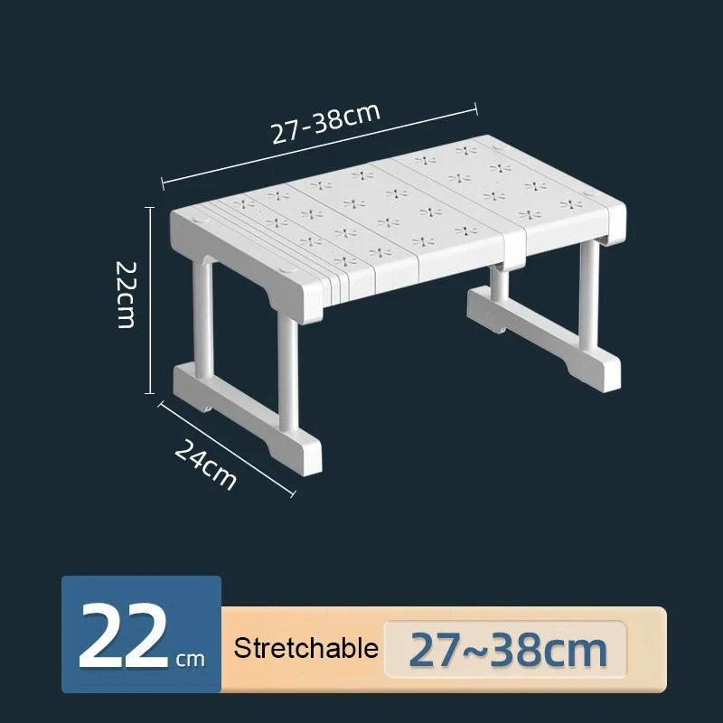 Closet Shelf Wardrobe Organizer – Stackable Telescopic Adjustable Divider, Punch-Free Clothes Storage Rack