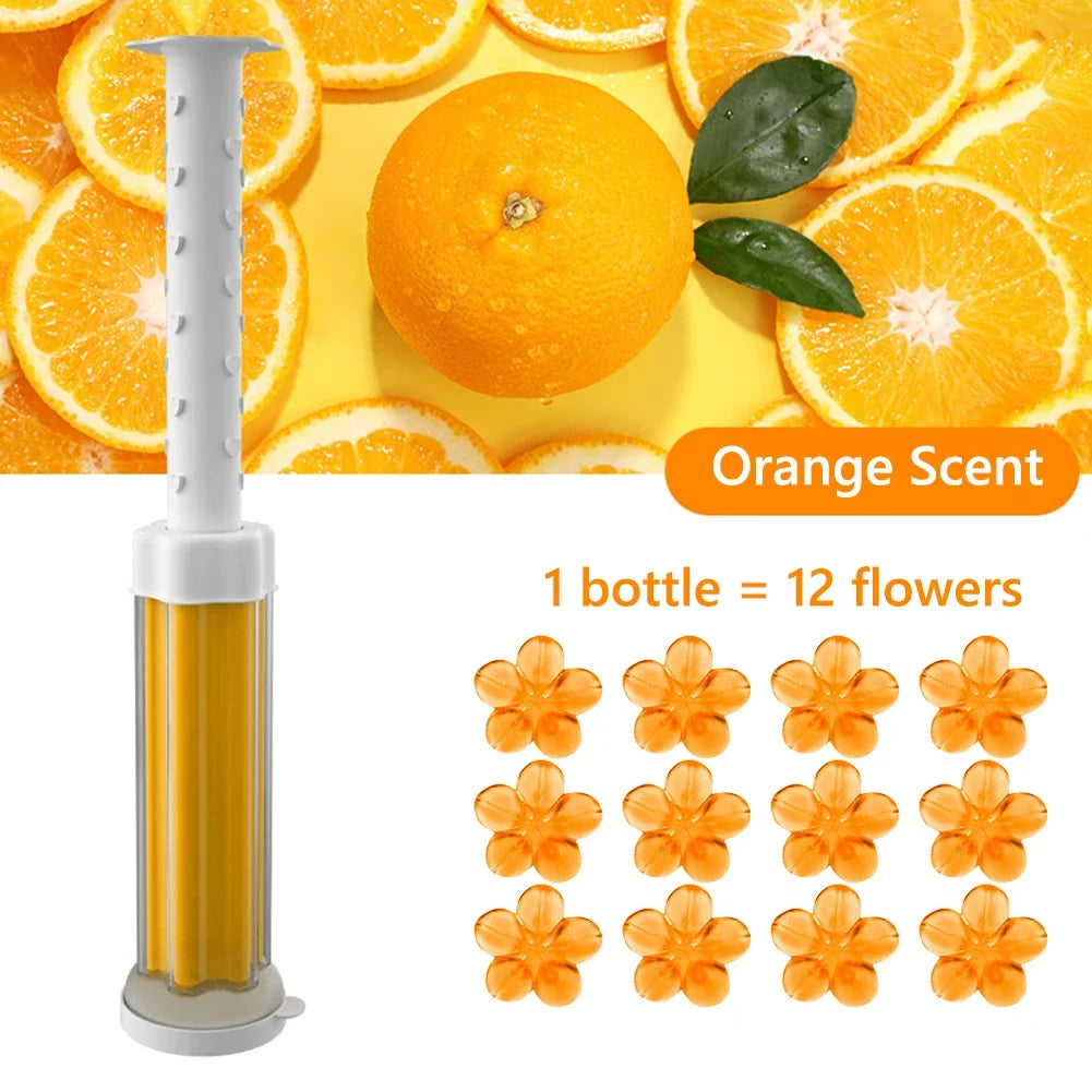 1/5-Pack Floral Toilet Cleaner Gel - Odor-Removing Aromatic Gel for a Fresh, Clean-Smelling Bathroom
