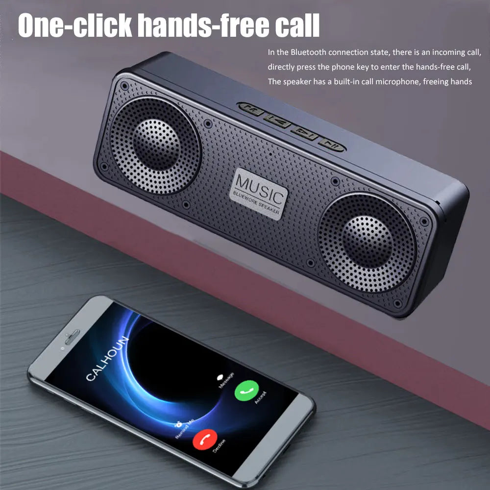S18 Bluetooth Speaker - Waterproof Wireless Speaker with Subwoofer, FM Radio & 20-Hour Battery