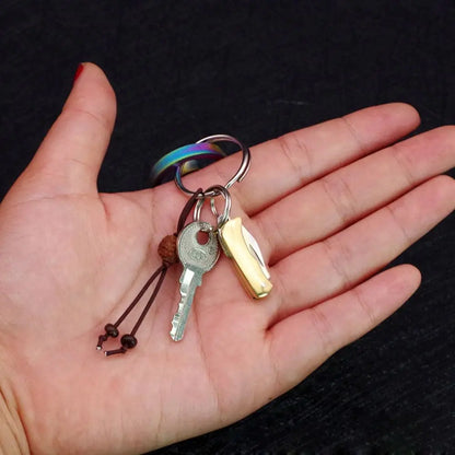 Stainless Steel Folding Knife Keychain - Multifunctional Portable Paring, Unboxing & Utility Tool