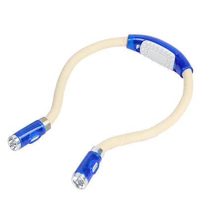 Hands-Free LED Neck Reading Light - Adjustable 360° Flexible Lamp for Reading & Crocheting