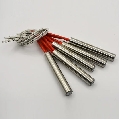 5pcs 220V Cartridge Heater Set - 10mm Stainless Steel Tubular Heating Elements for Industrial Use