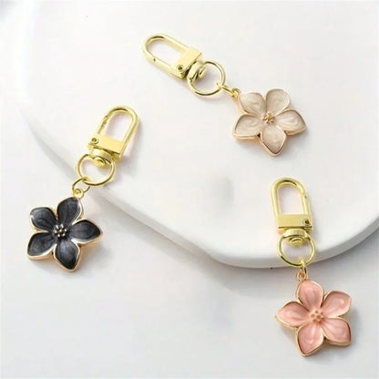 White Pear Blossom Keychain — Cute Couple Matching Keyrings & Boutique Accessories