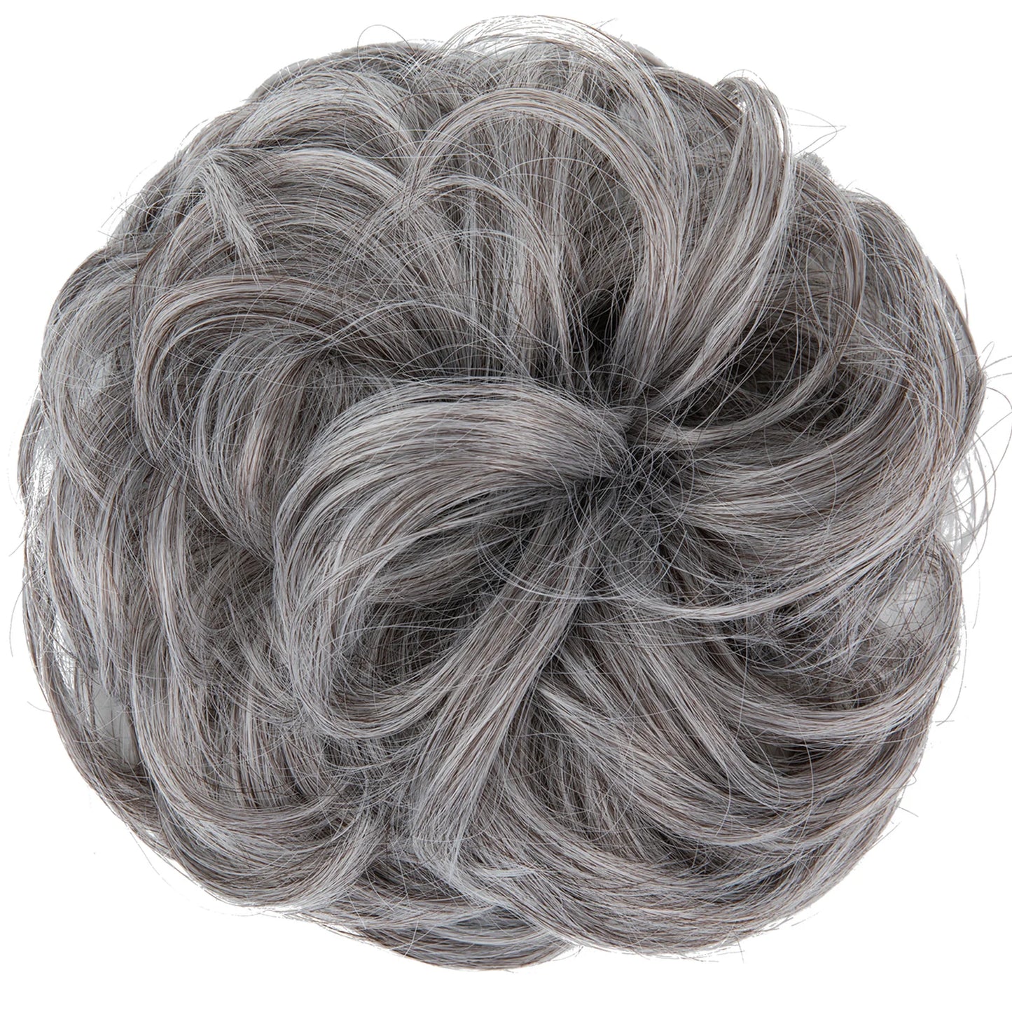 Synthetic Messy Hairpiece Chignon Scrunchie – Blonde & Brown Donut Bun for Women, Elastic Daily Use Hair Extension H9