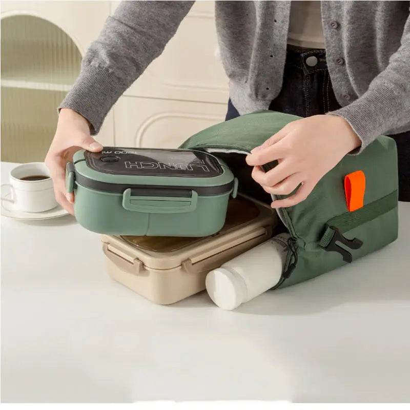 Insulated Lunch Pack Bento Bag — Aluminium Foil Portable Ice Bag for Picnic, Dinner & Food Storage Handbag