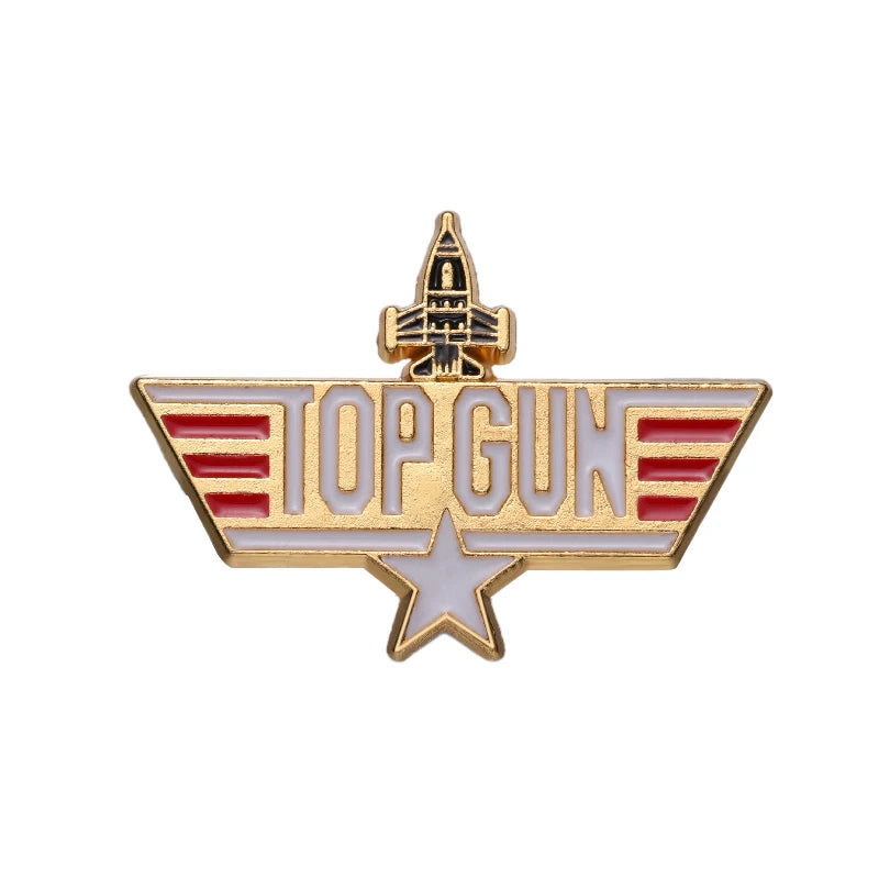 Top Gun Navy Fighter Weapons School Enamel Pin – Vintage Metal Badge for Backpack, Clothes, Jewelry & Shirt Collar