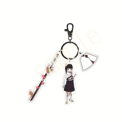 Anime Demon Slayer Acrylic Keychain – Tanjiro & Nezuko Kamado Cartoon Schoolbag Pendant Character Charm Kids Gift Accessories