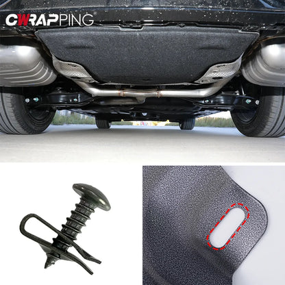 U-Type Car Fastener Clips - Metal Screw Retainer Clips for Engine Guard, Bumper & Undertray Repair