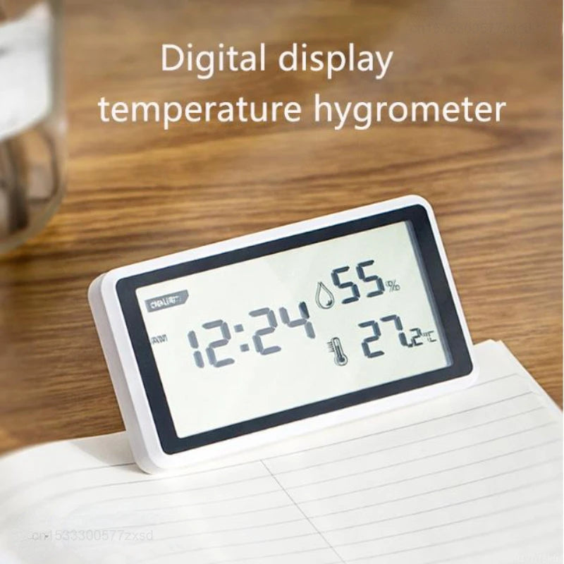 New Xiaomi Electronic Thermometer Hygrometer Weather Station: High Precision with Table Clock Function - Mini LCD Thermometer Tools