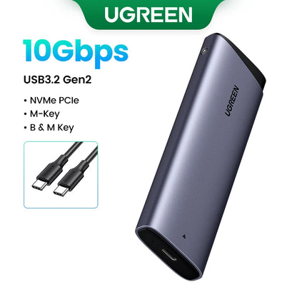 UGREEN M.2 SSD Enclosure - USB-C 20Gbps NVMe & SATA Adapter Supporting Up to 8TB