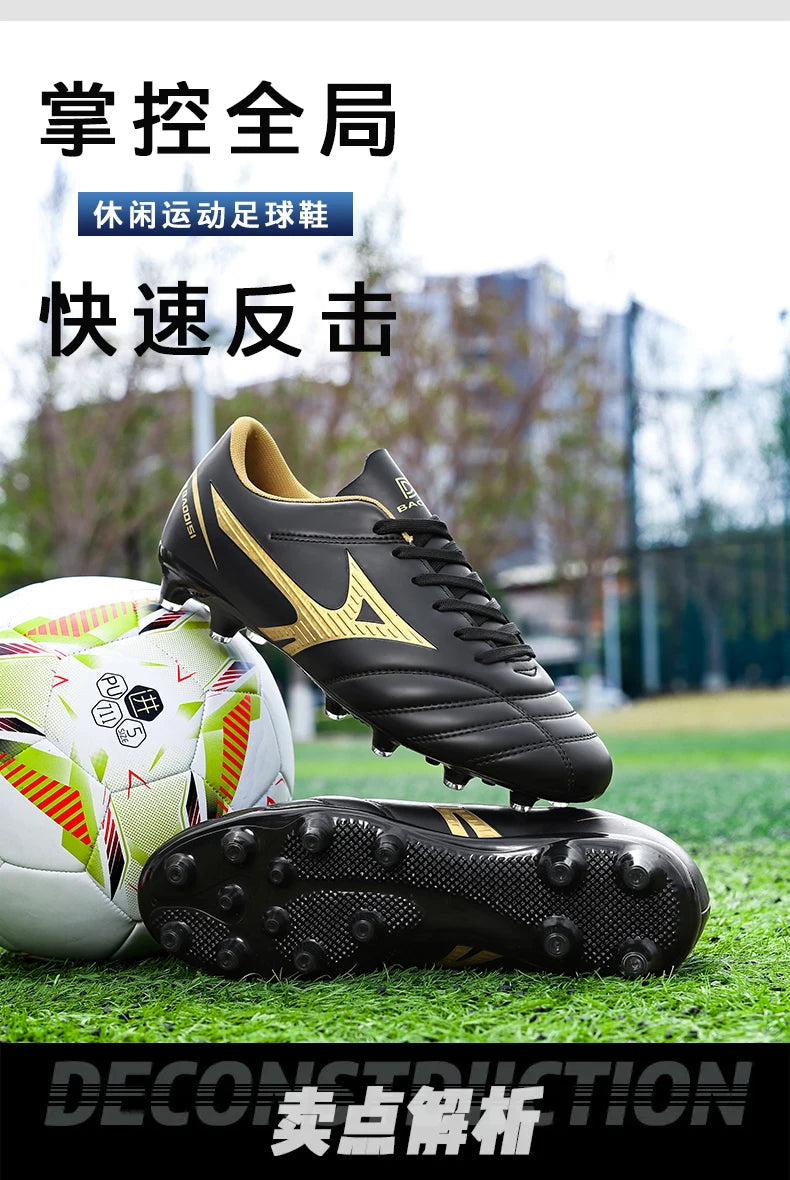 Men’s Football Soccer Cleats – Studded Indoor/Outdoor TF & FG Training Shoes