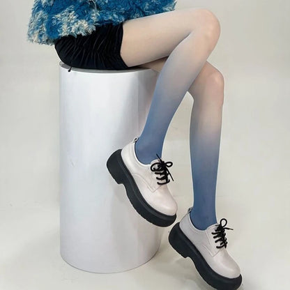 Women’s Sexy Gradient Pantyhose – Thin Transparent Candy Color Tights for Spring & Summer Hosiery