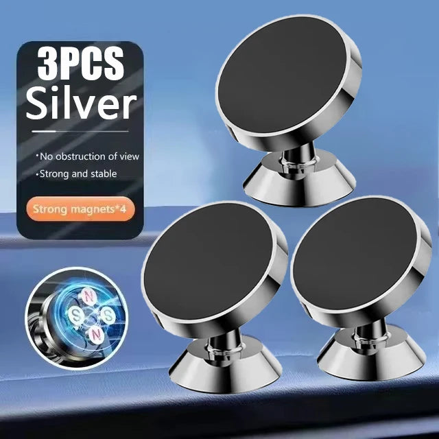 Magnetic Car Phone Holder - Secure Dashboard Mount for iPhone, Samsung, Xiaomi, Huawei, OnePlus, and GPS Devices