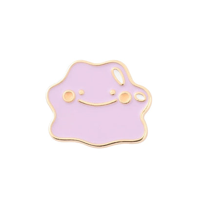 Cartoon Smile Cloud Enamel Brooch - Cute Metal Lapel Pin for Bags and Collars