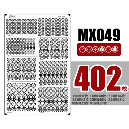 Model Metal Etching Detail Chip Set – Gunpla Plastic Model Modification Accessories for HG MG RG Full Body Groove Detailing