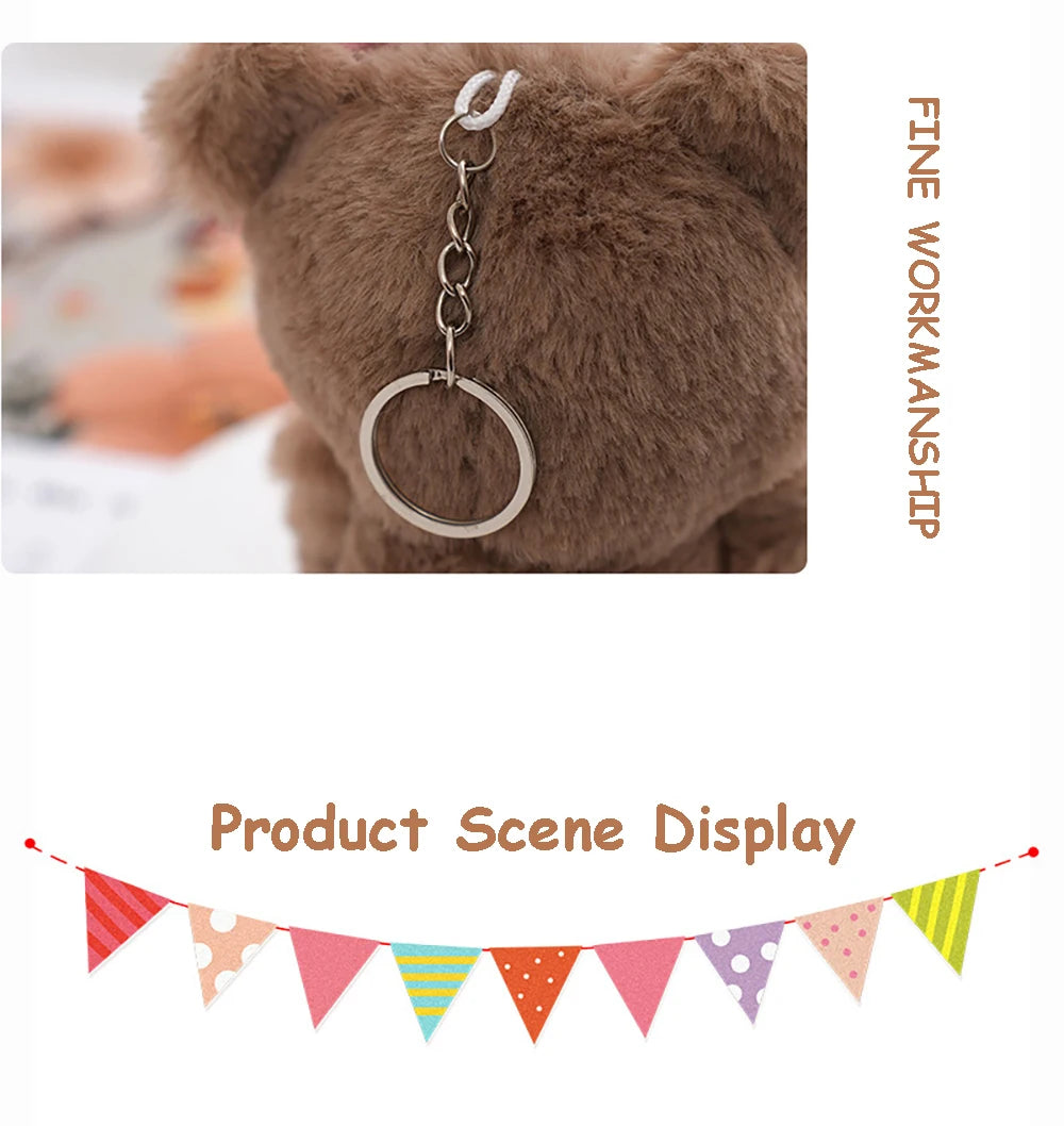 Sanrio Kawaii Plush Keychain — Hello Kitty, My Melody, Kuromi & Cinnamoroll Cartoon Bag Charm Pendant