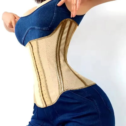 5XS-4XS Latex Rubber Waist Trainer – High Compression 25 Steel Bone Corset Shapewear, Belly Body Shaper Fajas Colombian Girdle Belt